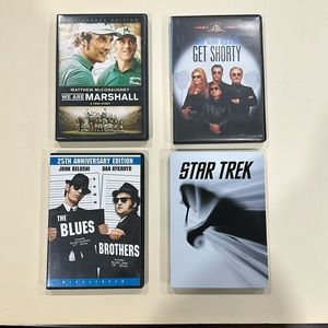 We Are Marshall, Get Shorty, The Blues Brothers, Star Trek DVD’s